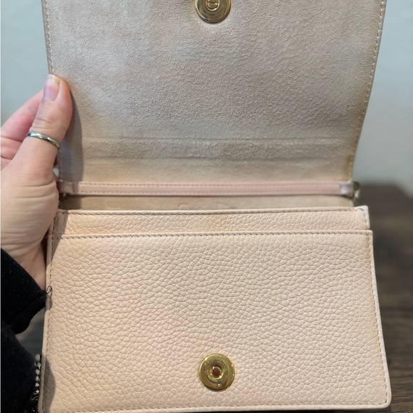 Christian Dior Beige Blush Diorama Wallet on Chain Crossbody Shoulder Bag - Picture 10 of 14